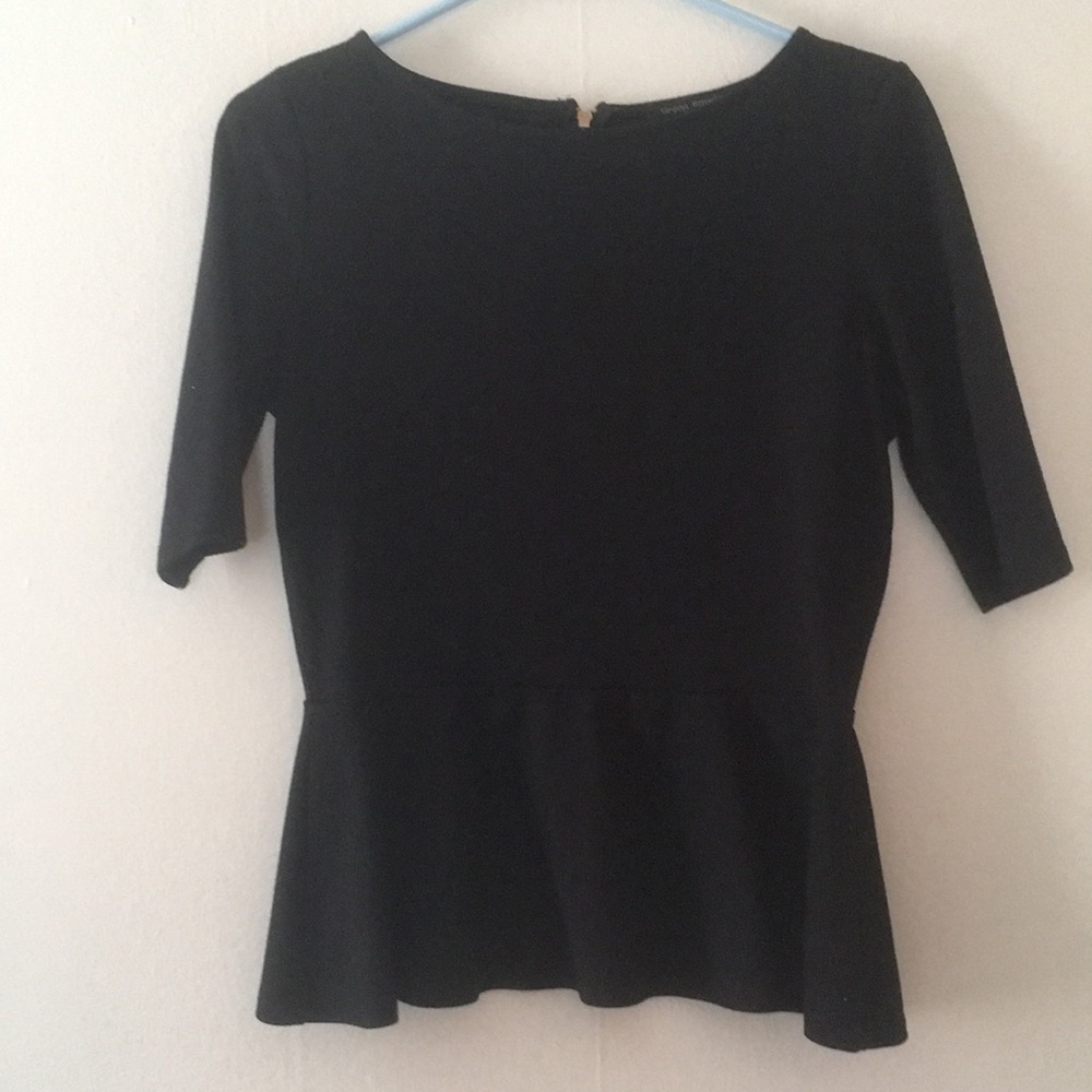 Black peplum top